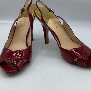 Cole Haan Women's Red Patent Slingback Heels